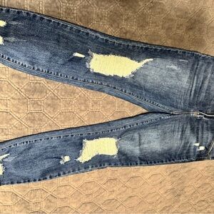 Distressed Blue Skinny Jeans